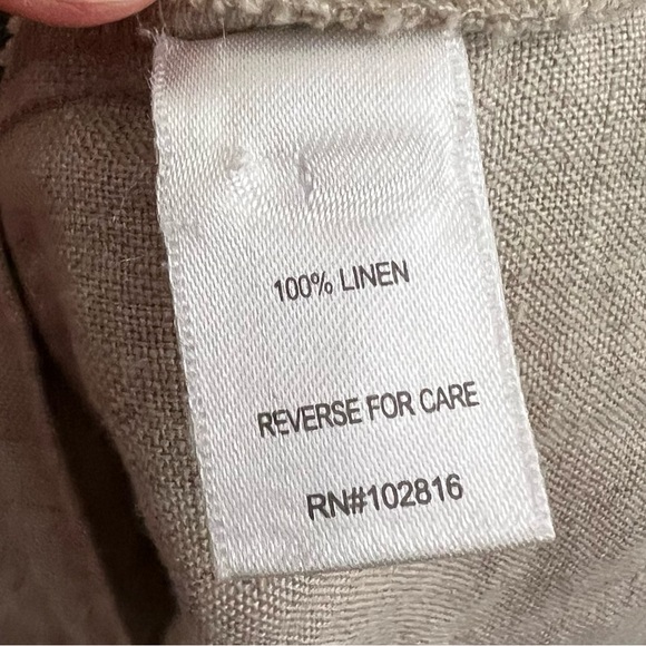 Garnet Hill Classic Linen Shirt Dress - Picture 9 of 10